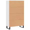 Buffet haut blanc 69,5x31x115 cm bois d'ingénierie
