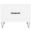 Tables basses 2 pcs blanc 50x50x40 cm bois d'ingénierie