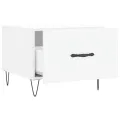 Tables basses 2 pcs blanc 50x50x40 cm bois d'ingénierie