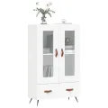 Buffet haut blanc 69,5x31x115 cm bois d'ingénierie