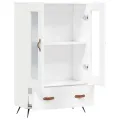 Buffet haut blanc 69,5x31x115 cm bois d'ingénierie
