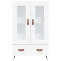 Buffet haut blanc 69,5x31x115 cm bois d'ingénierie