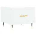 Table basse blanc 50x50x40 cm bois d'ingénierie