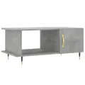 Table basse gris béton 90x50x40 cm bois d'ingénierie
