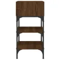 Table de chevet chêne marron 35x34,5x70 cm bois d'ingénierie