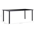 Ensemble de salle à manger 7 pcs Similicuir Noir
