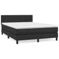 cadre de lit avec matelas Noir 140x200 cm Similicuir