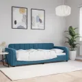 Lit de repos bleu 80x200 cm velours
