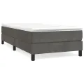 cadre de lit Gris foncé 90x190 cm Velours