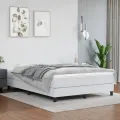 cadre de lit avec matelas Blanc 140x200cm Similicuir