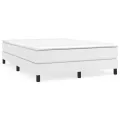 cadre de lit avec matelas Blanc 140x200cm Similicuir