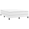 cadre de lit avec matelas Blanc 140x200cm Similicuir