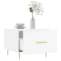 Tables basses 2 pcs blanc brillant 50x50x40cm bois d'ingénierie