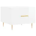 Tables basses 2 pcs blanc brillant 50x50x40cm bois d'ingénierie