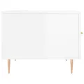 Tables basses 2 pcs blanc brillant 50x50x40cm bois d'ingénierie