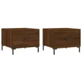Tables basses 2 pcs chêne marron 50x50x40 cm bois d'ingénierie