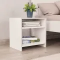 Tables de chevet 2 pcs Blanc 40x30x40 cm Bois d'ingénierie