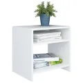 Tables de chevet 2 pcs Blanc 40x30x40 cm Bois d'ingénierie