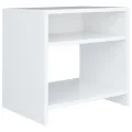 Tables de chevet 2 pcs Blanc 40x30x40 cm Bois d'ingénierie