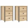 Tables de chevet 2 pcs chêne sonoma 40x36x60 cm bois ingénierie