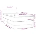 cadre de lit avec matelas Noir 90x190 cm Similicuir