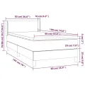 cadre de lit avec matelas Noir 90x190 cm Similicuir