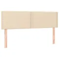 cadre de lit avec matelas Crème 140x190 cm Tissu