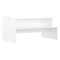 Table basse blanc brillant 90x55x42,5 cm bois d'ingénierie