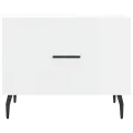 Table basse blanc brillant 50x50x40 cm bois d'ingénierie