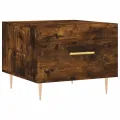 Table basse Chêne fumé 50x50x40 cm Bois d'ingénierie