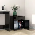 Armoire à roulettes Noir 45x38x54 cm Aggloméré
