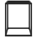 Table basse Noir avec verre noir 40x40x50 cm