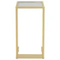 Table d'appoint pour ordinateur Noir 50x35x65 cm Verre trempé