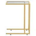 Table d'appoint pour ordinateur Noir 50x35x65 cm Verre trempé