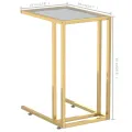 Table d'appoint pour ordinateur Noir 50x35x65 cm Verre trempé