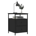 Tables de chevet 2 pcs noir 44x45x60 cm bois d’ingénierie