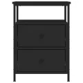 Tables de chevet 2 pcs noir 44x45x60 cm bois d’ingénierie