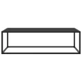 Table basse Noir avec verre noir 120x50x35 cm