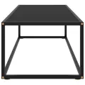 Table basse Noir avec verre noir 120x50x35 cm