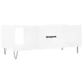Table basse blanc 102x50x40 cm bois d'ingénierie