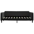 Lit de repos noir 90x190 cm velours