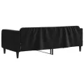 Lit de repos noir 90x190 cm velours