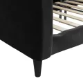 Lit de repos noir 90x190 cm velours