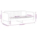 Lit de repos noir 90x190 cm velours