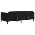 Lit de repos noir 90x200 cm velours