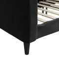 Lit de repos noir 90x200 cm velours