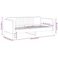 Lit de repos noir 90x200 cm velours