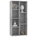 Bibliothèque Gris béton 50x25x106 cm Aggloméré