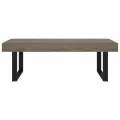 Table basse Gris et noir 120x60x40 cm MDF et fer