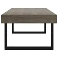 Table basse Gris et noir 120x60x40 cm MDF et fer